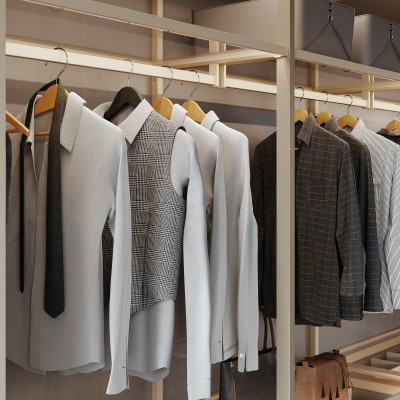 铝木开放式衣帽间' />