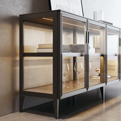 铝框玻璃柜系列-餐边柜' />